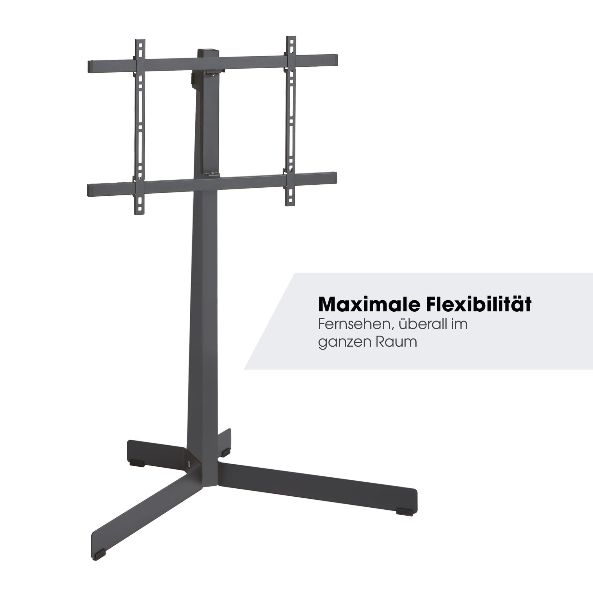 Vogel's TVS 3690 TV-Ständer für 40–77 Zoll – Schwarzer Stahl | Maximale Stabilität Dank TÜV-Geprüftem Standfuß, Höhenverstellbar, Mit Kabelmanagement, Max VESA 600x400, Schwenkbar bis 90°
