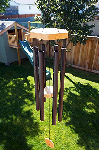 WIND CHIMES FOR PEOPLE WHO LIKE THEIR NEIGHBORS, Soothing Melodic Tones & Solidly Constructed Bamboo/Aluminum Chime, Great as a Quality Gift or to keep for Your own Patio, Porch, Garden, or Backyard. - Thumbnail 3