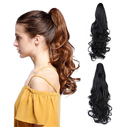 Claw Clip Ponytail Hair Extension - Remeehi Body Wave Remy Human Hair Jaw Ponytails Hairpiece For Black Women (24