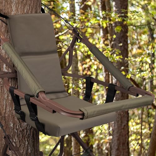 Coussin de chaise pour pied d'arbre ajustable avec sangle de fixation pour tree stand