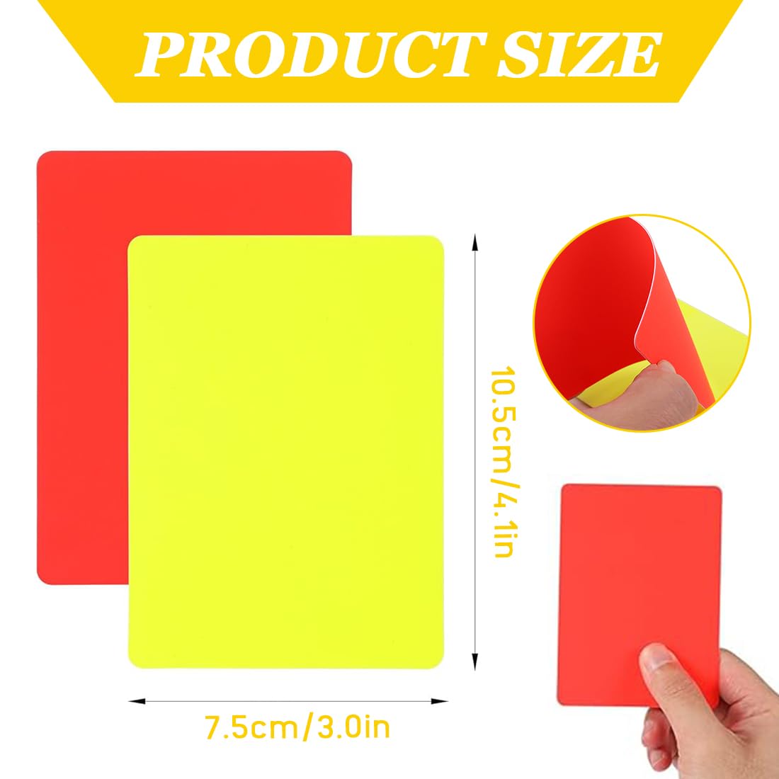Zoryvul 10 Piezas Tarjetas De Árbitro Para Fútbol, Tarjetas De Árbitro, Tarjetas Amarillas Rojas, Pvc Tarjeta Roja Y Tarjeta Amarilla, Juego De Tarjetas Rojas Y Amarillas Profesionales