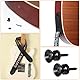 4 Stück Gitarrengurt Knöpfe, Bridge Pins Schwarze Gitarrengurtverschlüsse, Mentalgurtknöpfe mit Schraube und Gummiblöcken, rutschfest für E-Gitarre, Akustikgitarre, Bass, Ukulele