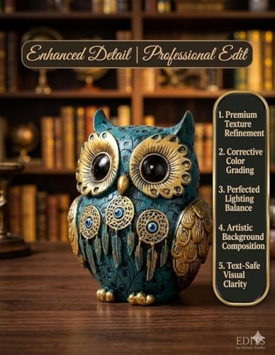 Image of Evil Eye 4 Inch Owl Statue for Good Luck l Feng Shui & Vastu II Evil Eye II Showpiece for Home Decor (Blue, 4 inch)