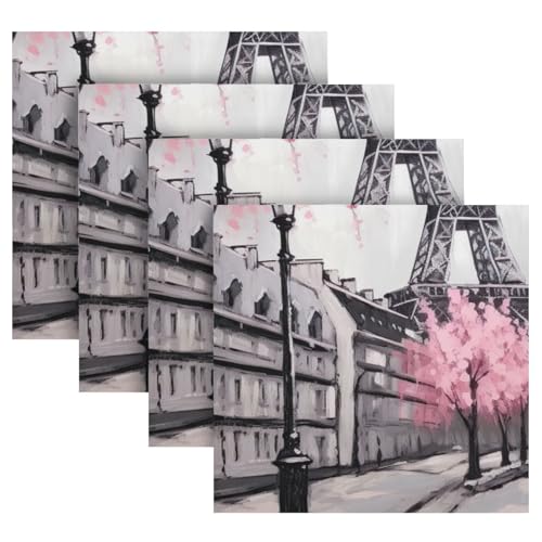 Servilletas de tela cuadradas Paris Tower pack x6 miniatura 5