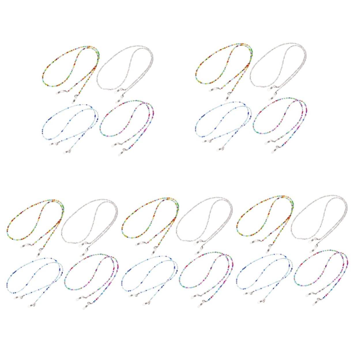 LIFKOME 8 Stück Bunte Brillenkette Brillenhalter Brillenband Für Damen Brillenband Brillenkette Brillenkette Für Damen Brillenbänder Glashalter Sportbrillenseil
