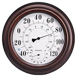 Design decorativo vintage: con un look retrò senza tempo e telaio di ferro, questo termometro completa una gamma di interni perfetti per soggiorni, uffici, conservatori e altro ancora.