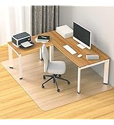 [Amazon.co.jp] TITIROBA Chair Mat, Floor Protector, 59.1 x 74.8 inches (150 x 190 cm), Chair Mat, Floor Mat, PVC Mat, Transparent, Clear, Prevents Floor Scratches, Soundproof, Waterproof, Double-Sided Tape Included