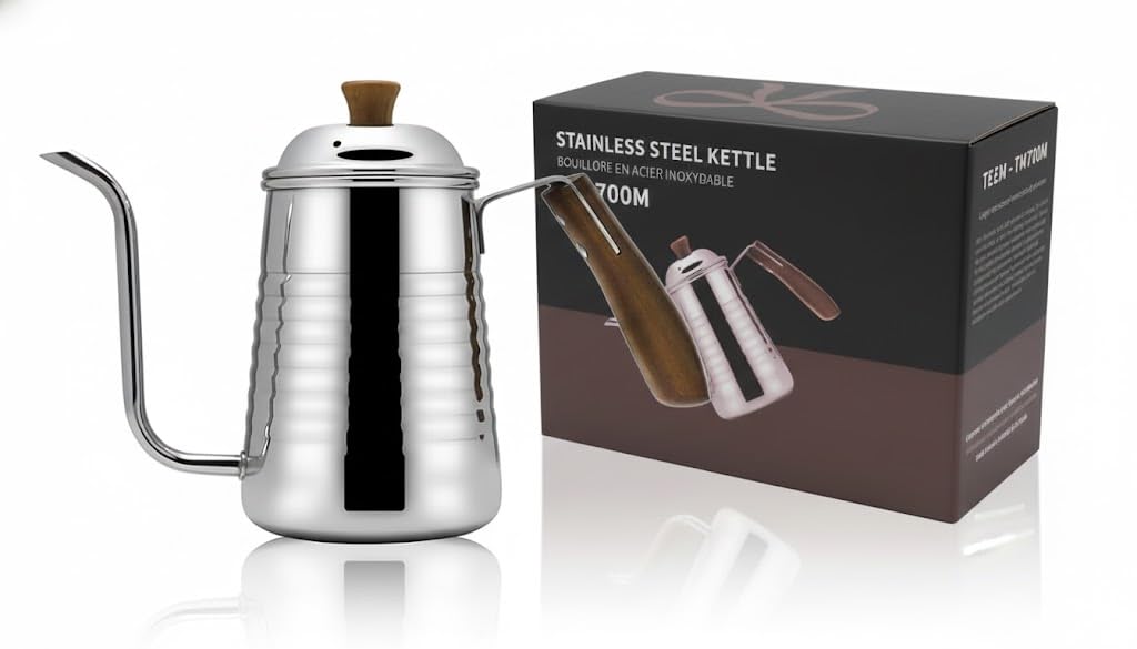 TEEM Small & Elegant Stainless Steel Gooseneck Kettle