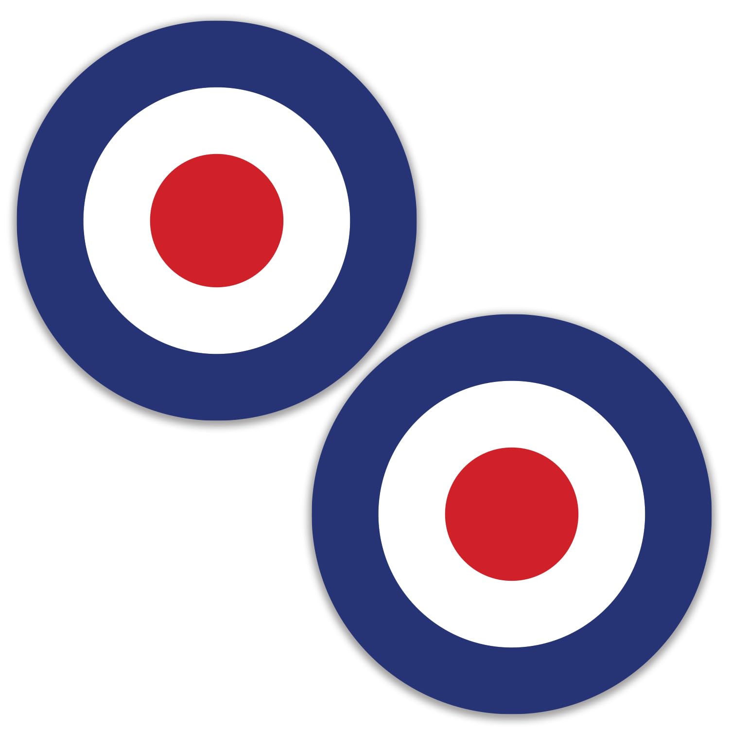 SAFESIGN (2 Pack) 150mm/6 Glossy Vinyl Stickers - RAF Roundel The Who Mod Target Vespa Waterproof Stickers