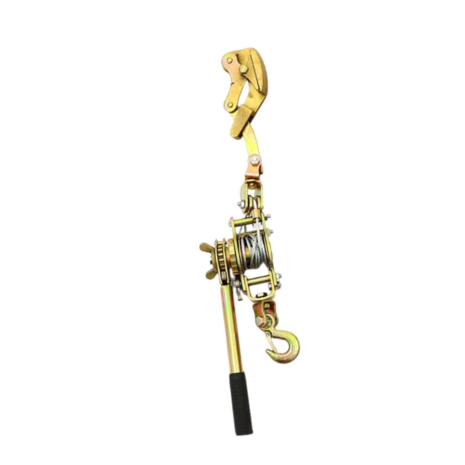 Almencla Seilspanner Ratschenzug Handseilwinde Kabelspanner aus Kohlenstoffstahl für Bauarbeiten Industrie Landwirtschaft Automobilbereich 2m×5mm, 2 Tonnen mit Backen
