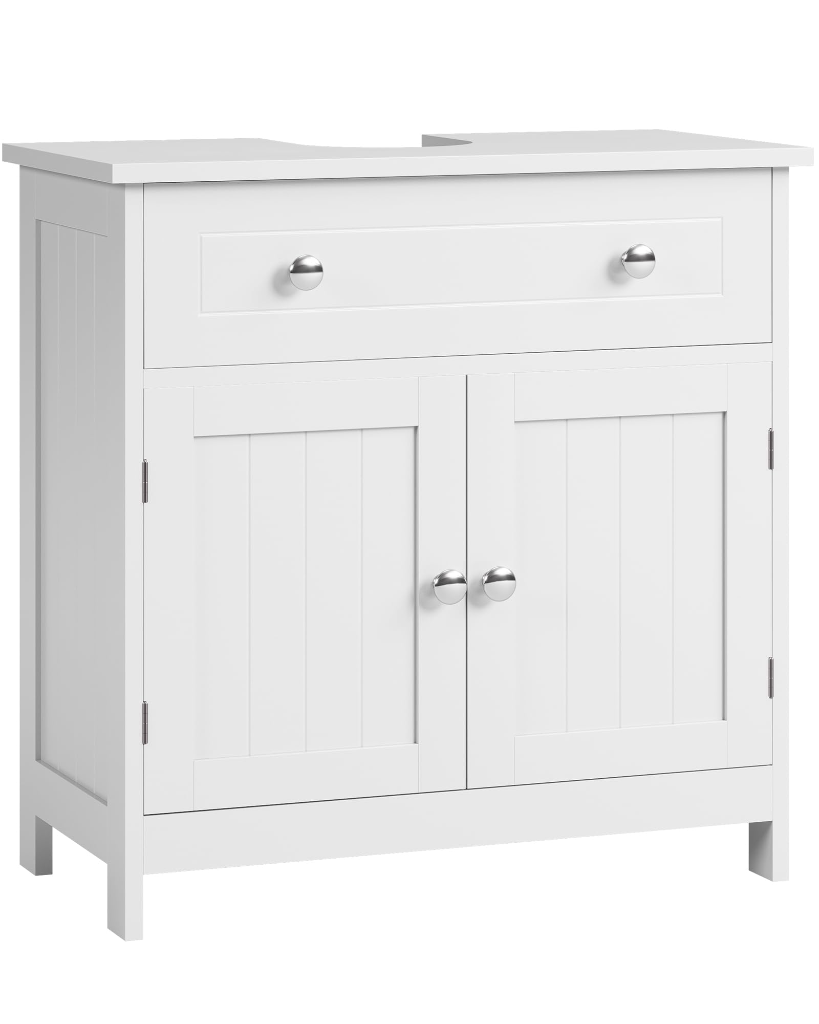 KIMENICH Mobile sottolavabo, lavabo con mobiletto, mobile da bagno a 2 ante, 60 x 30 x 60 cm, bianco, DJ503177