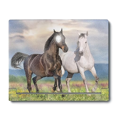 MightySkins Glossy Glitter Skin Compatible With Alienware X16 R1 (2023) Full Wrap Kit - Horse Contrast | Protective, Durable High-Gloss Glitter Finish | Easy To Apply & Change Styles | Made in the USA