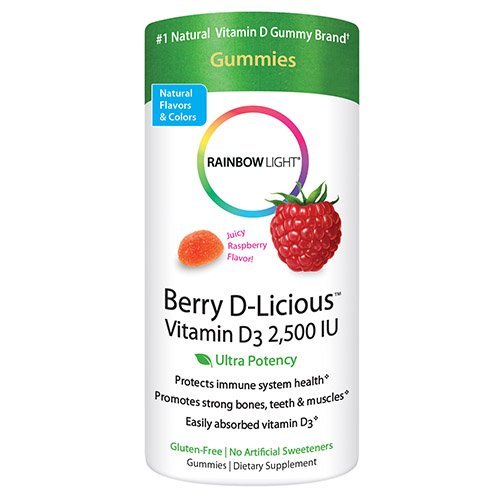 RAINBOW LIGHT Vitamin D3 2500 LU, Berry D-Licious, 50 Count (Pack of 2)