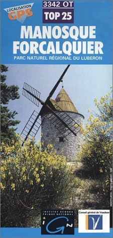 Manosque, Forcalquier ~ IGN Top 25 3342OT (Paper Version)