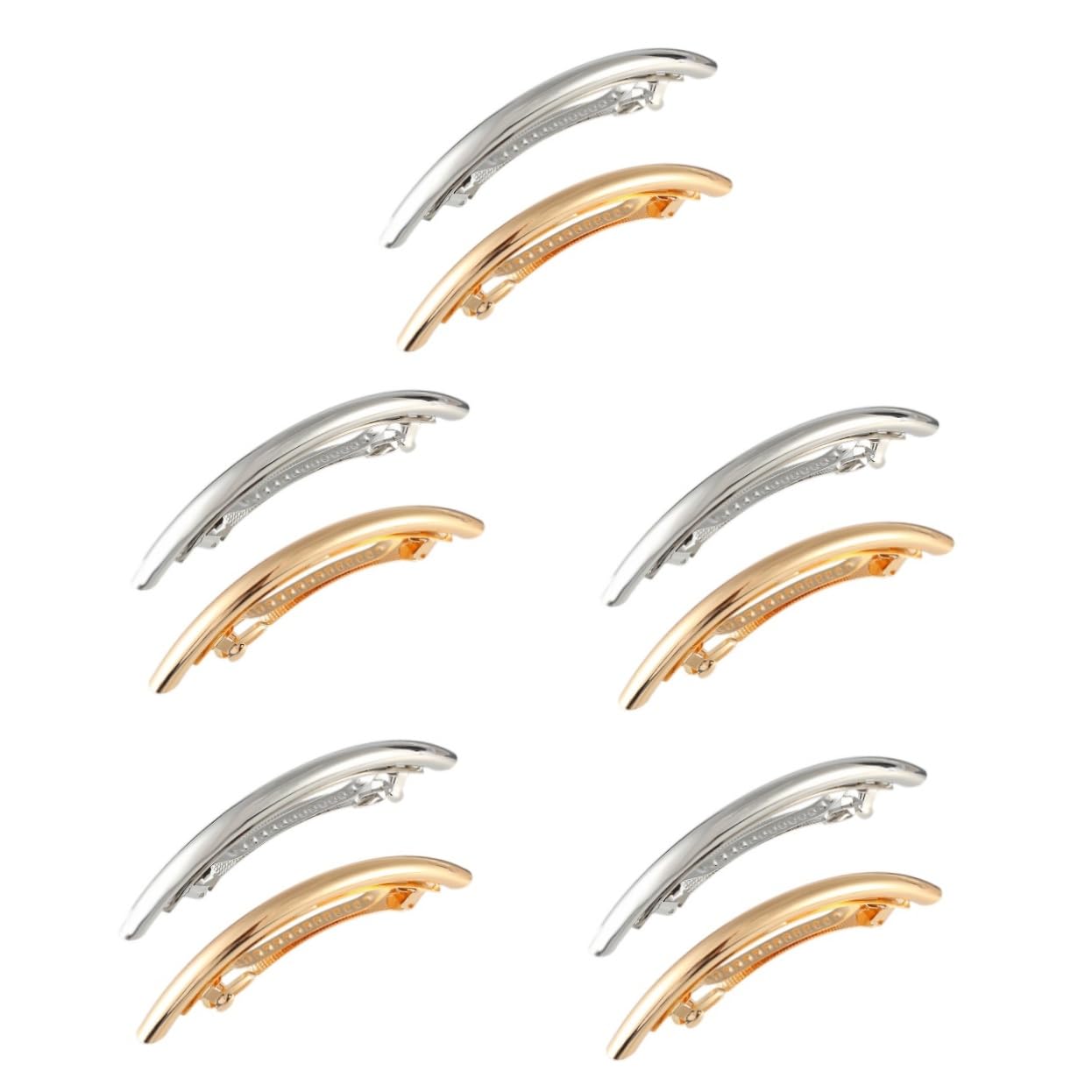 Beavorty 5 Set Di Fermagli Per in Metallo Fermagli Per A Molla Per Donne Fermagli Per Alla Francese 2 Pezzi * 5