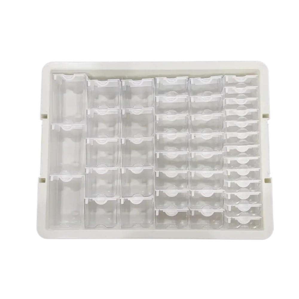 Cowbol Ksutih 42/50/78 Grids Box Elizabeth Ward Bead Storage Portable Container Transparent Diamond Painting Plastic Storage Box(50 gird)