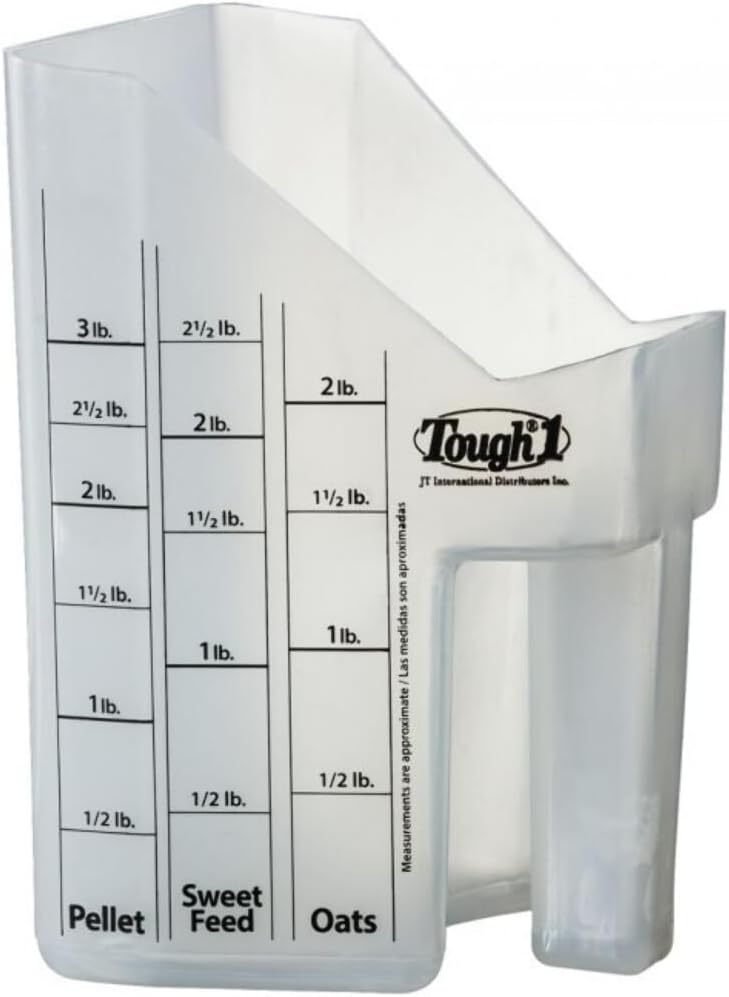 Tough 1 Feed Scoop w. Measurements WHT