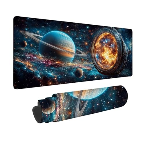 Tapis de souris XXL bleu 150x80 cm pour bureau gaming et travail - hjw2601A7