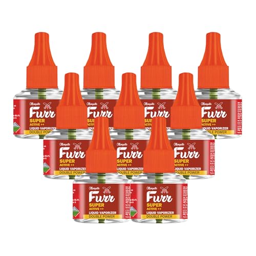 Mosquito Furr Mosquito Repellent Refill, Mosquito Liquid 45ml, Mosquito Killer,Super Active++ Double Power Liquid Mosquito Vaporiser Refill-Pack of 9