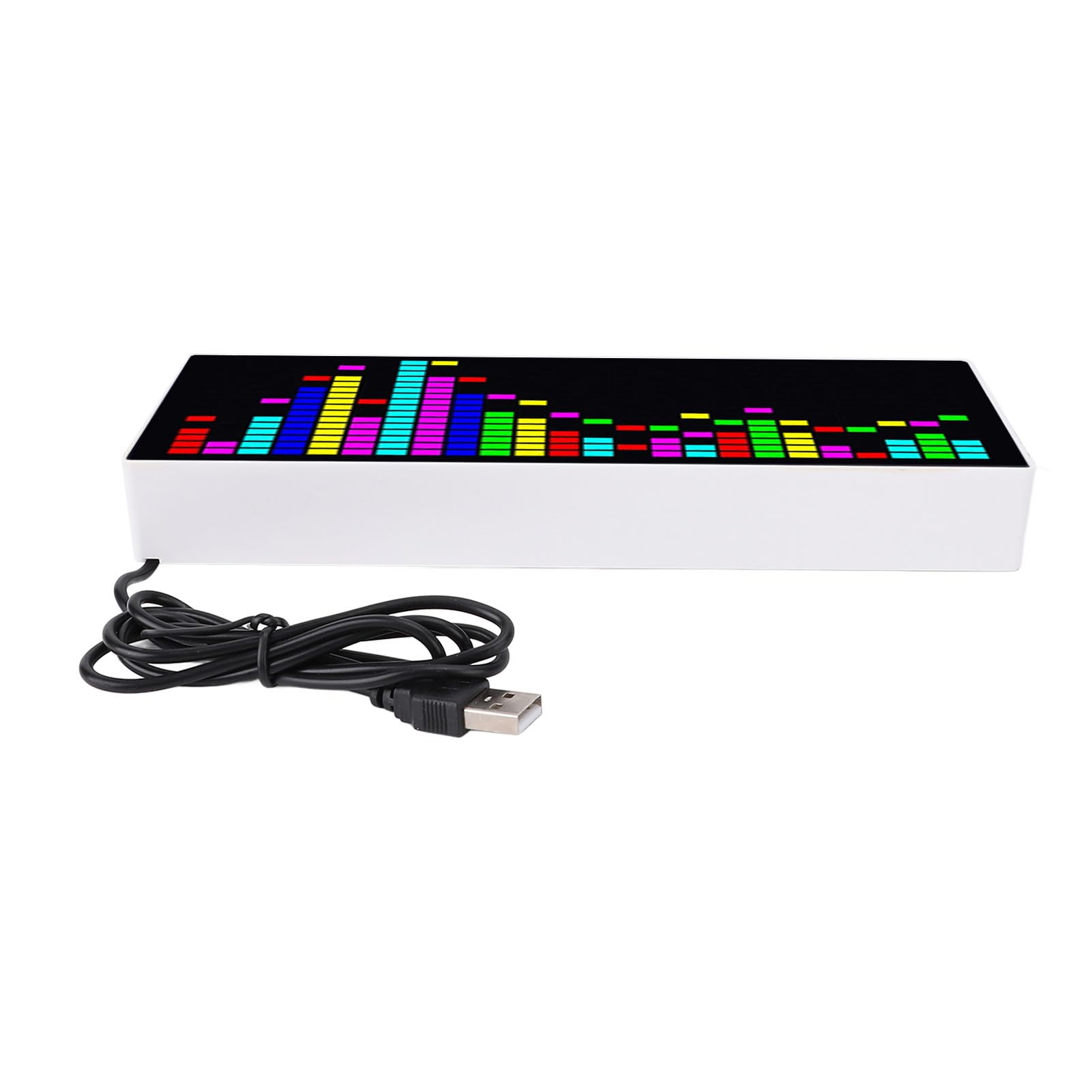 Display dello spettro musicale, analizzatore musicale a LED, analizzatore dello spettro audio, misuratore di controllo del suono colorato, 12 effetti dinamici e 7 effetti cromatici