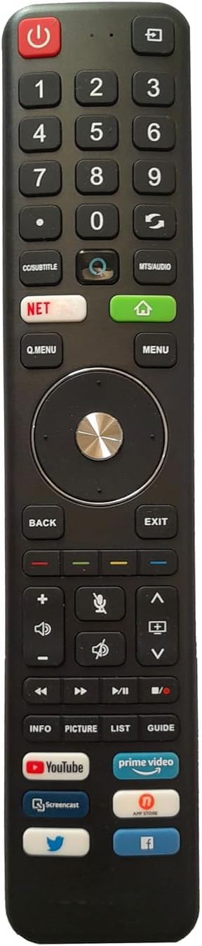 LipiWorld® TSB-40BF LED Smart TV Remote Control with YouTube Prime Vedio Fucntion [Non-Voice] (Without Voice Function) Compatible for Toshiba Tv Remote