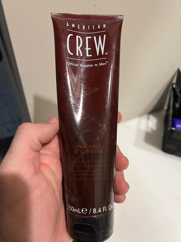 American Crew Men's Hair Styling Gel, Firm Hold, Non-Flaking, 8.4 fl oz