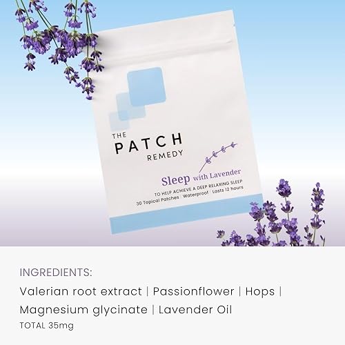Miniatura 5 de The Patch Remedy Paquete antes de la cama  (90 parches) glicinato de magnesio tópico, L-teanina, bálsamo de limón, valeriana, pasiflor, lúpulo,