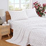 Modern Threads Silky Soft Microfiber and Wrinkle Free Sheets - Luxurious Microfiber Bed Sheets Includes Flat Sheet, Fitted Sheet with Deep Pockets, & Pillowcases Ivory, Queen