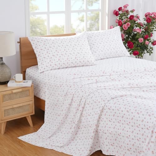 Modern Threads Silky Soft Microfiber and Wrinkle Free Sheets - Luxurious Microfiber Bed Sheets Includes Flat Sheet, Fitted Sheet with Deep Pockets, & Pillowcases Ivory, Queen