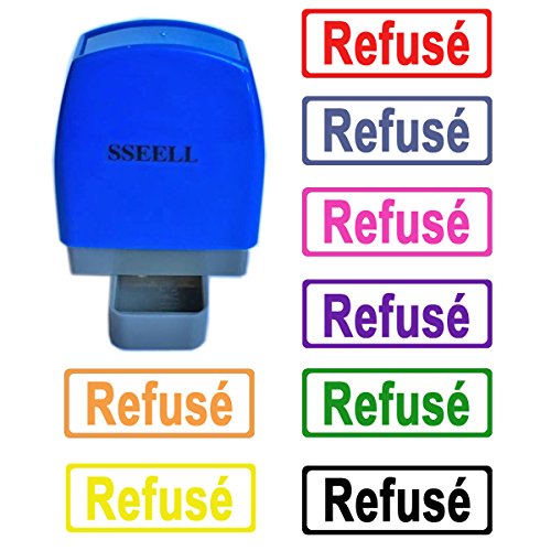 SSEELL Refusé Tampon Encreurs Auto-encreur Bureau Self Cachet Stamp Office Pre Inking Timbre - Rouge Cover