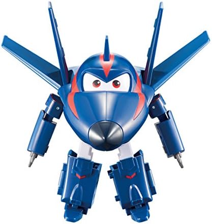 Super Wings - 5" Transforming Agent Chase Airplane Toys Action Figure | Plane to Robot | Fun Toy Plane Vehicle for 3 4 5 year old Boys and Girls | Preschool Kids Birthday Gift for Pretend Play , Blue