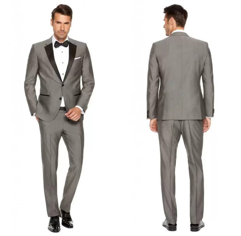 Uomo Tuta Monopetto Button Business Lavoro Giacca Pantaloni