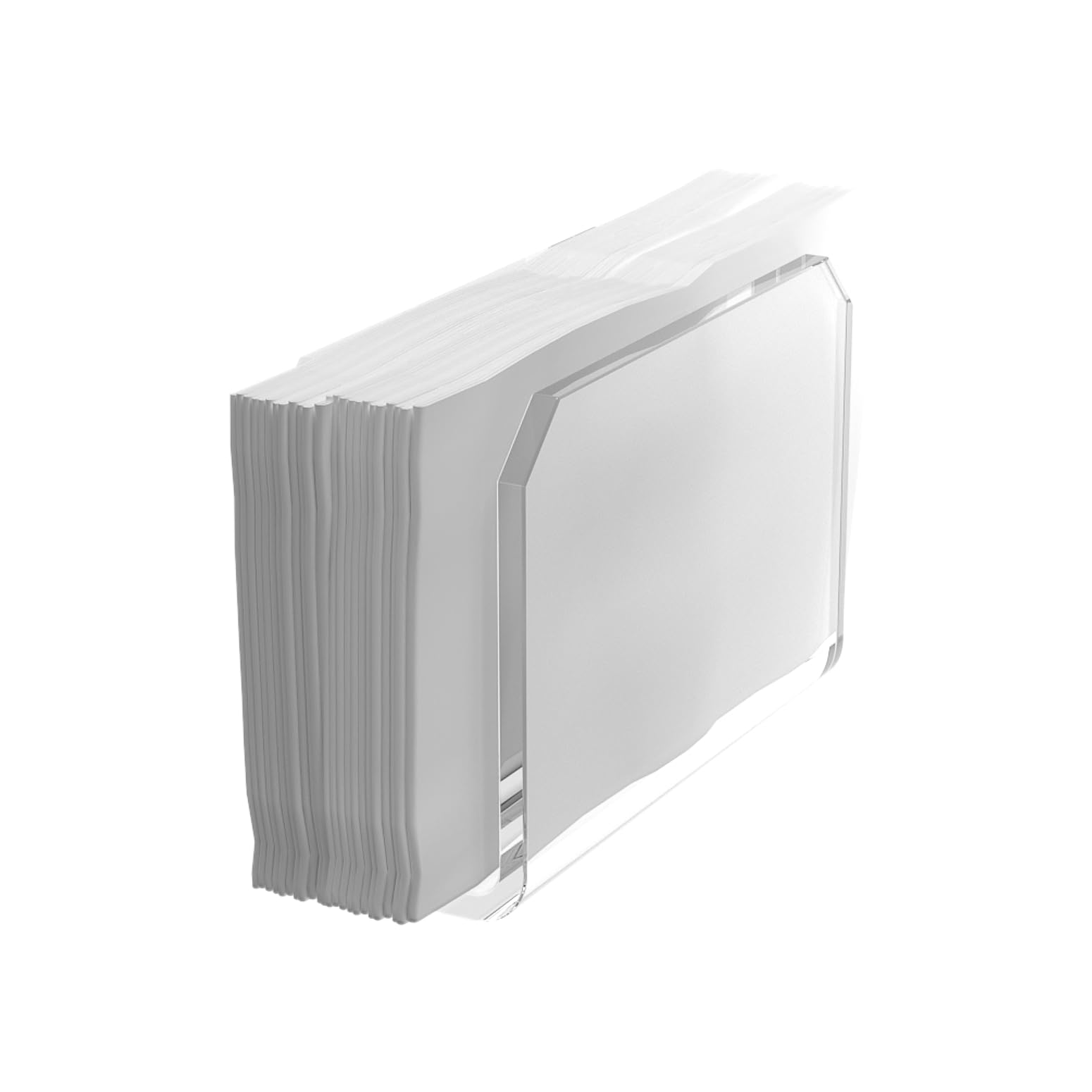 Rubtlamp 2 Portatovaglioli In Acrilico Trasparente 14x14x6 Cm - Per Tovaglioli Cocktail, Ideali Per Tavolo, Cucina, Bagno E Feste