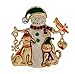 Produktbild VI. Yo Strass Kristall Weihnachten Brosche Pin Weihnachtsschmuck Ornaments Unisex Weihnachts Buttons, Snowman 2, 5*4.5CM
