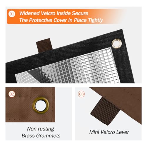 Image of Backflow Preventer Insulation Cover for Vacuum Breaker, 13 inchW x 12 inchH, Brown
