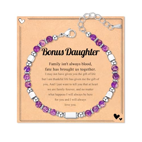 Image of Nature Stone Bracelet, Trendy Teen Girl Gift Ideas with Quote Card for Birthday Christmas Easter Valentines