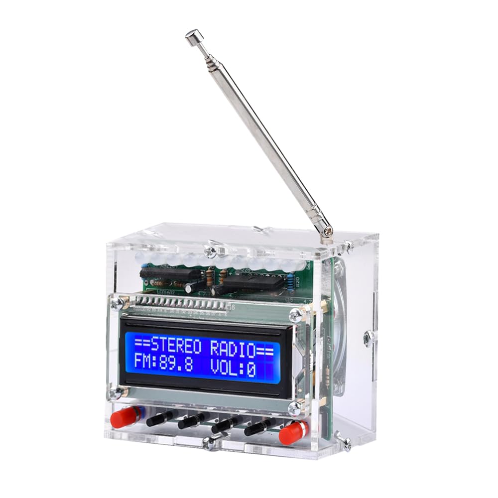 Heemol Kit de soudure électronique DIY - Radio numérique - 87-108 MHz - Module radio DIY - Avec écran LCD - Pour l'apprentissage de la soudure