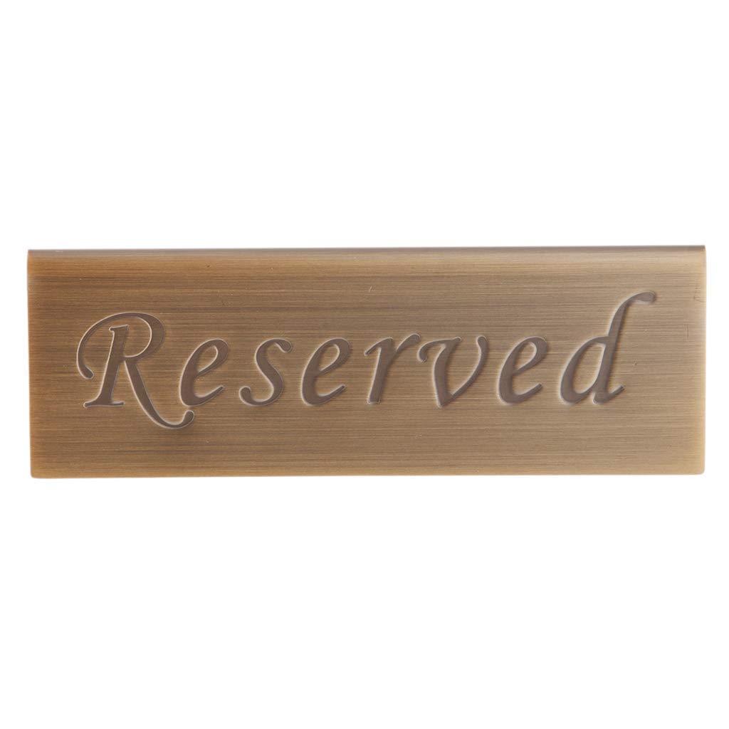 8 Placas de Acero Inoxidable para Reserva de Mesa en Restaurante