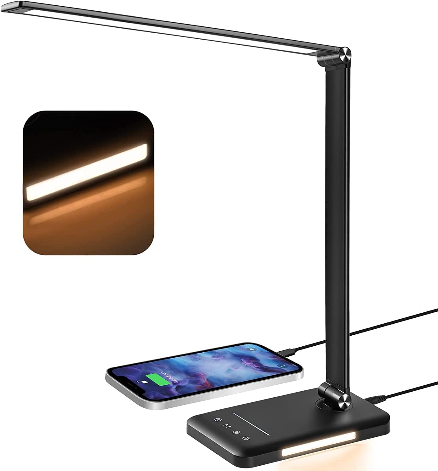 BIENSER LED Desk Lamp, 560LM Office Lamp, Table Lamp with 5 Colours and