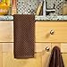 COTTON CRAFT Amazing Kitchen Towels - Set of 12 Terry Towel - 100% Cotton Euro Café Waffle Weave Dish Towel Set - Soft Absorbent Quick Dry Low Lint Reusable Pantry Bar Cleaning Cloth -16x28- Chocolate
