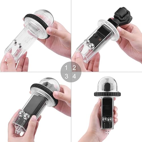 ieron Housse de plongée étanche compatible avec DJI Osmo Pocket 3 - Explorez des profondeurs jusqu'à 40 m - Parfait pour les aventures sous-marines natation, plongée, surf – vue 3