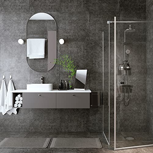 Paroi de douche en verre 84 x 199 cm OPPEJEN écran de douche transparent - 4