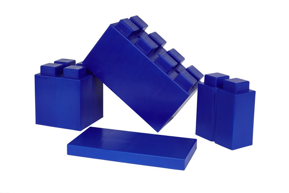 EverBlock Modular Building Blocks Combo Pack, Blue, 29 Block