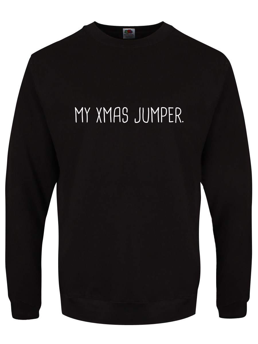Grindstore Men's Black My Xmas Jumper Alternative Christmas Sweater