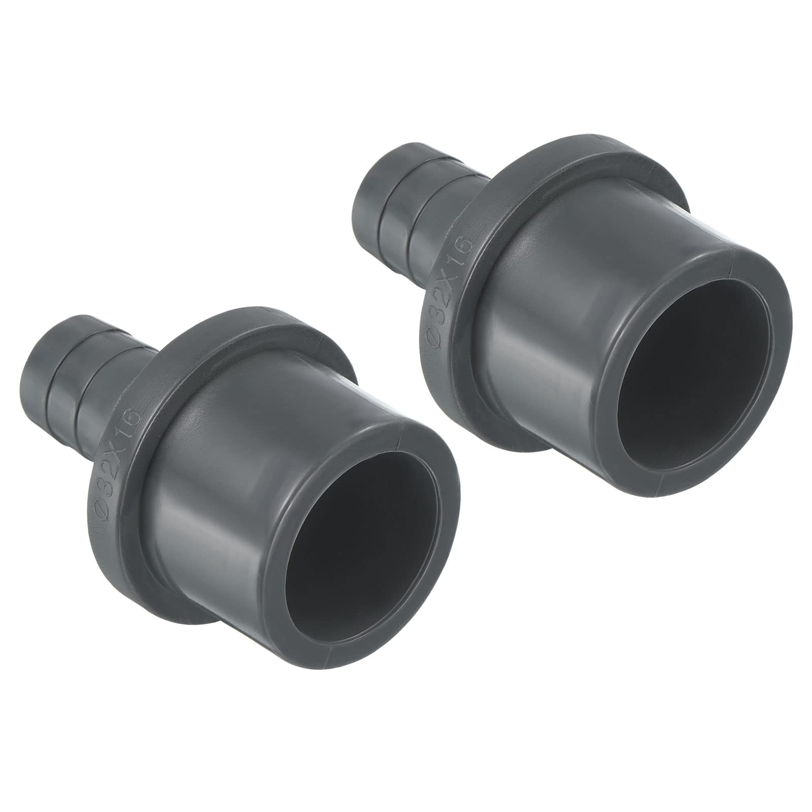 PATIKIL UPVC Reductor Tubo Montaje 32mm OD 25mm Púas, 2 Paquetes Rectos Acoplamientos Adaptador Conector, Gris — view 8