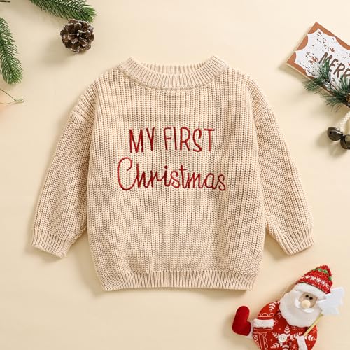 MAYUMMPY Newborn Baby Boy Girl Christmas Sweater Long Sleeve Pullover Warm Knitted Sweatshirt Fall Winter Clothes2