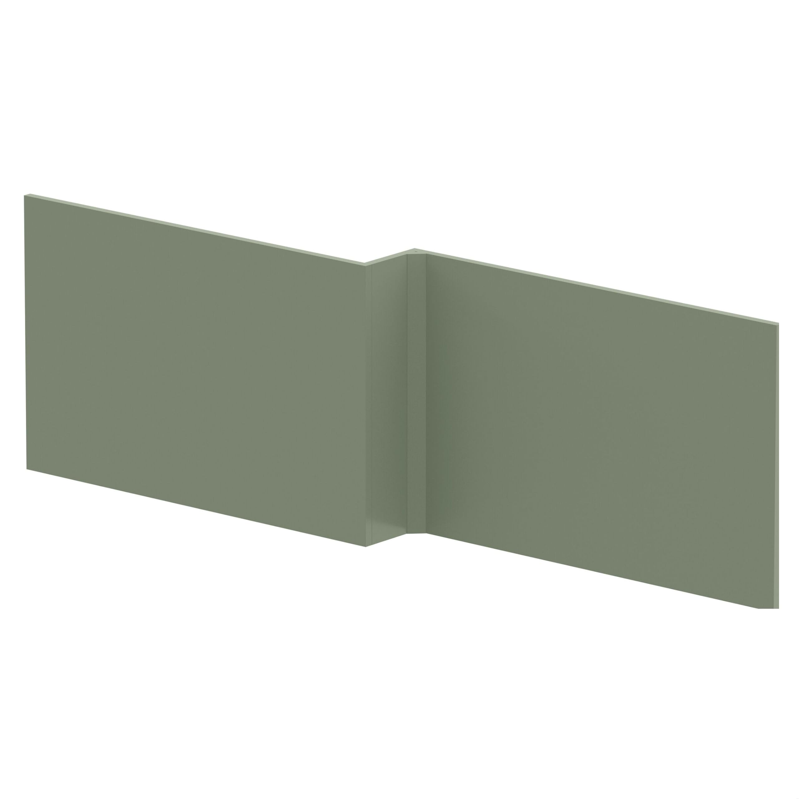 1700Mm Square Mdf Reversible Shower Bath Front Panel - Satin Green 5056462638652