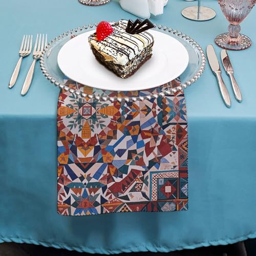 Servilletas de Tela Patchwork Moroccan 4 Piezas miniatura 4