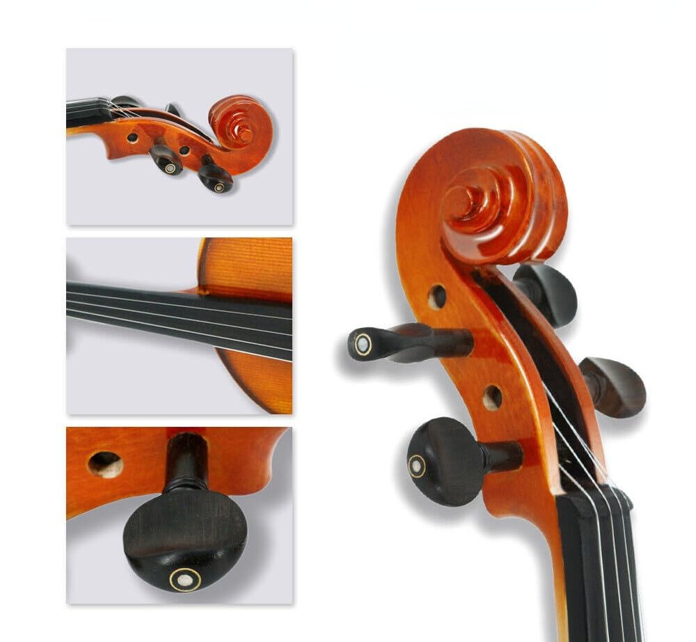 Nuovo Violino 4/4 Full Size per Adulti, Set per Violino per Principianti con Custodia Rigida e Archetto (Violino 4/4) (Violino 4/4)