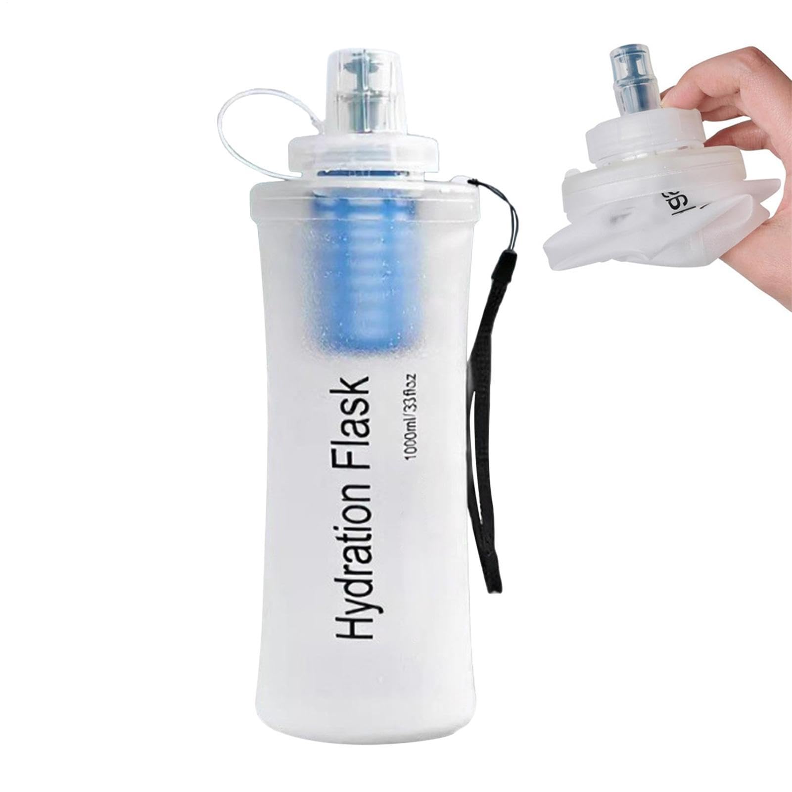Borraccia Filtrante Borraccia Morbida Pieghevole Outdoor 1L con Filtro